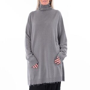 Rundholz Dip Sweater Wool Oversized Distressed Turtleneck Pullover Lagenlook S